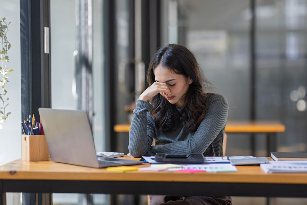 A woman with high-functioning anxiety